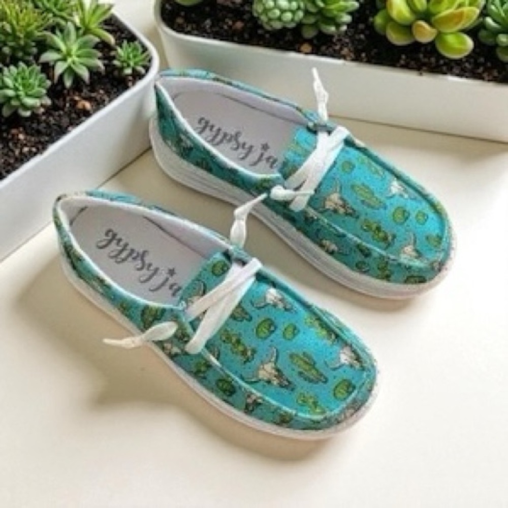 Women’s Turquoise Shoes with White Laces